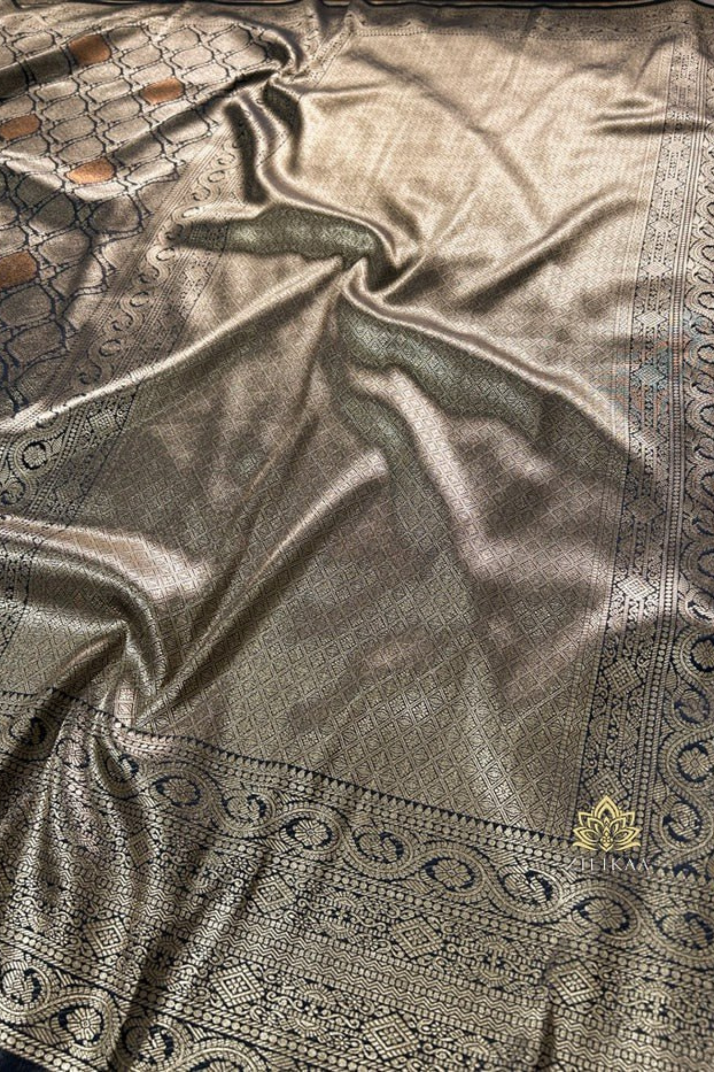 Blush Gleam - Lilac - Banarasi Silk Saree