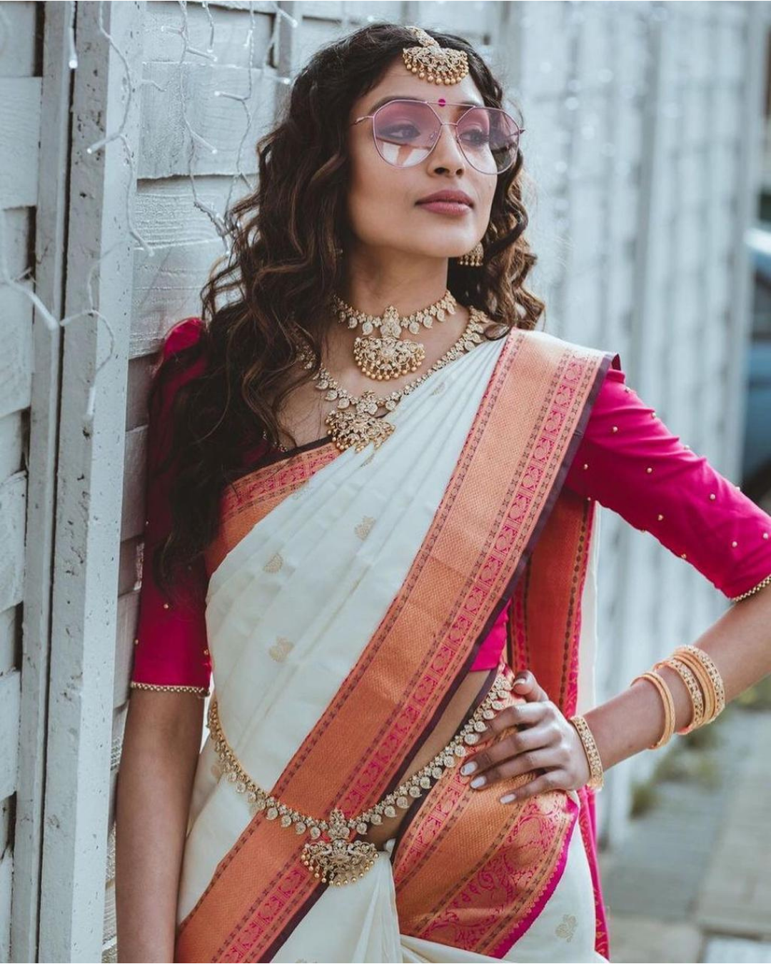 Aesha Archaic Traditional Kanchi Soft Silk Saree With Attached Blouse