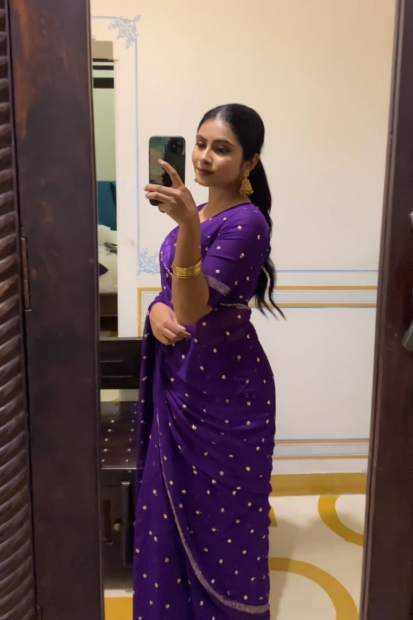 Royal Purple Handwoven Silk Saree