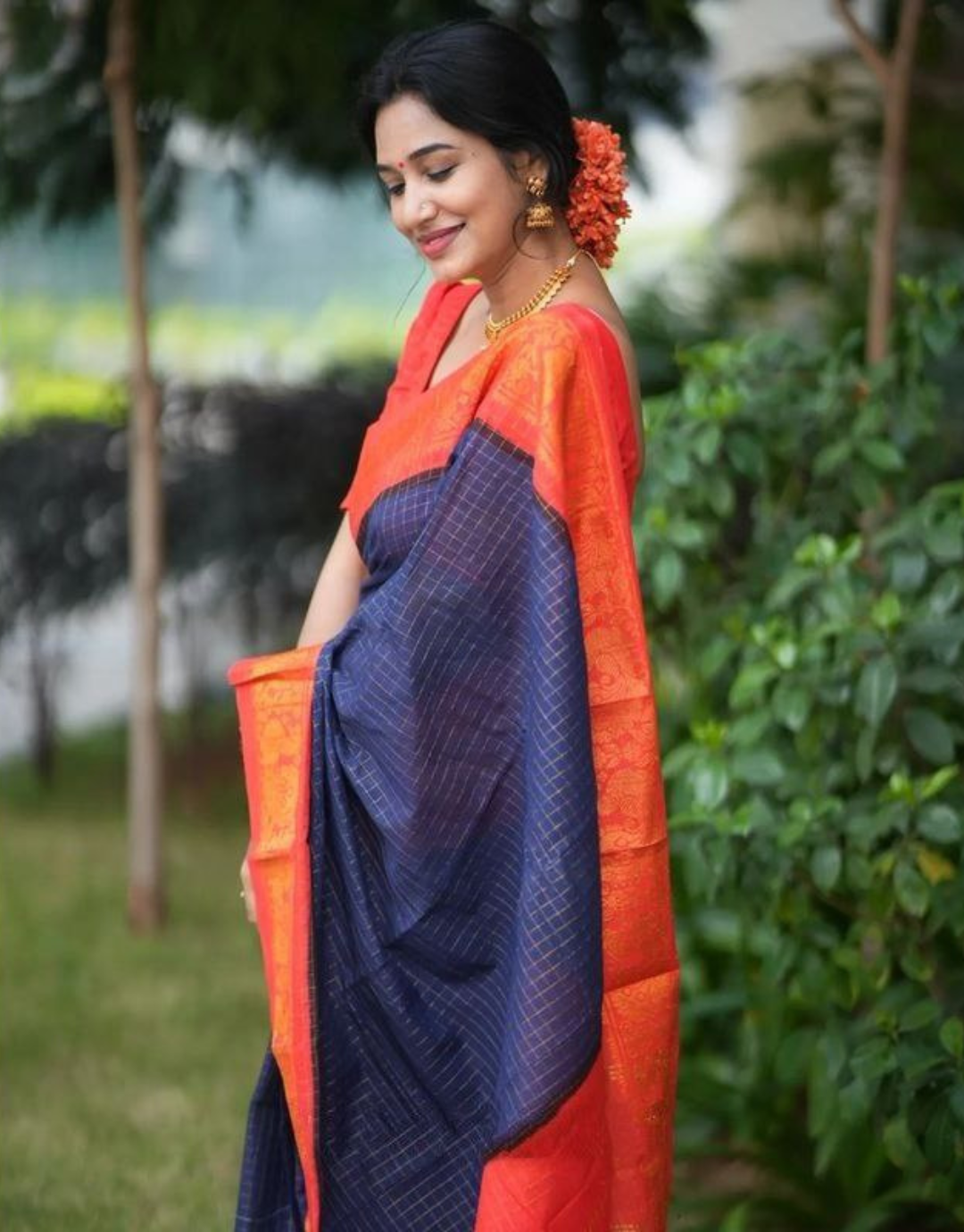 Richa Blue Kanchipuram Silk Saree