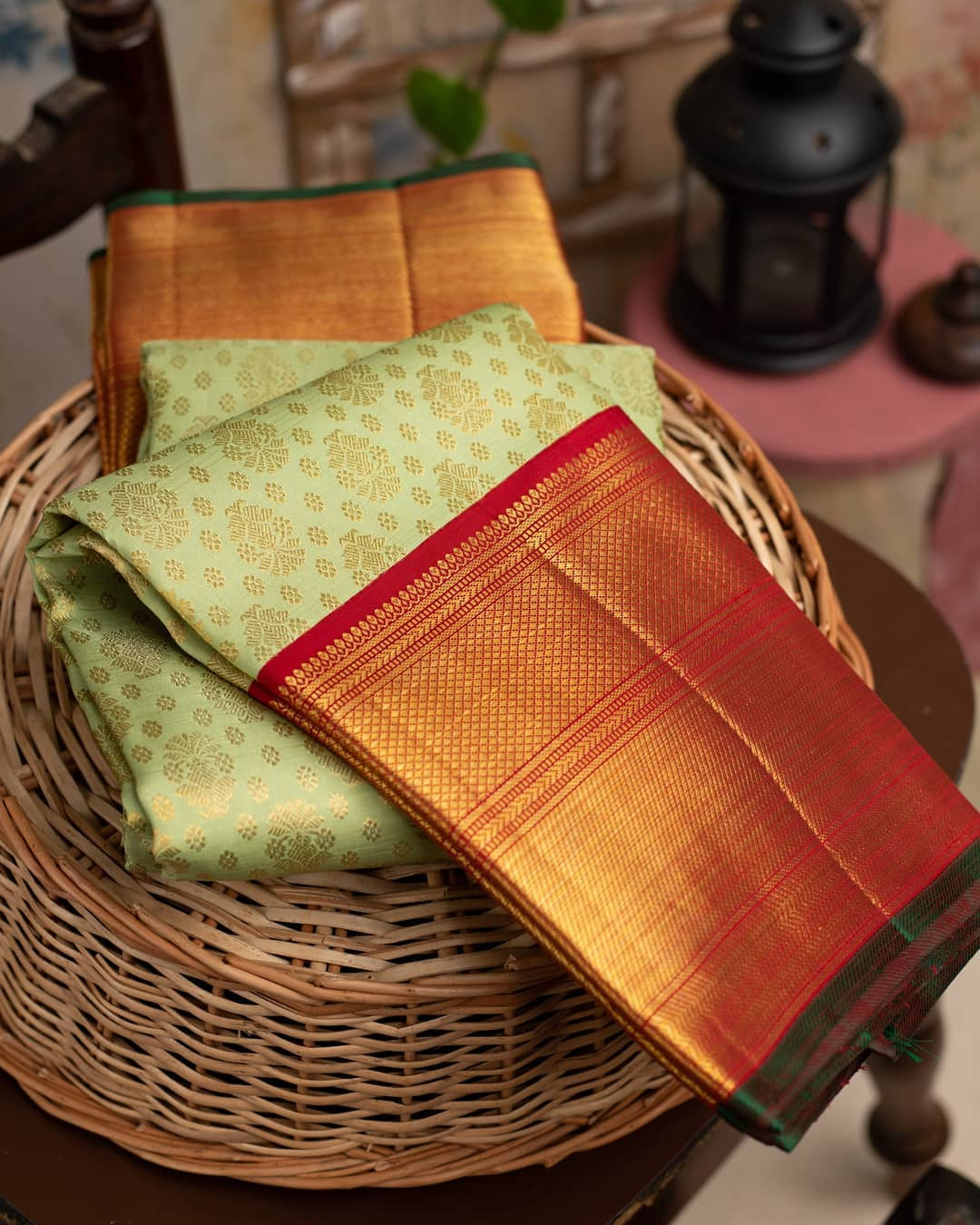 Kanika Pista Kanchipuram Silk Saree