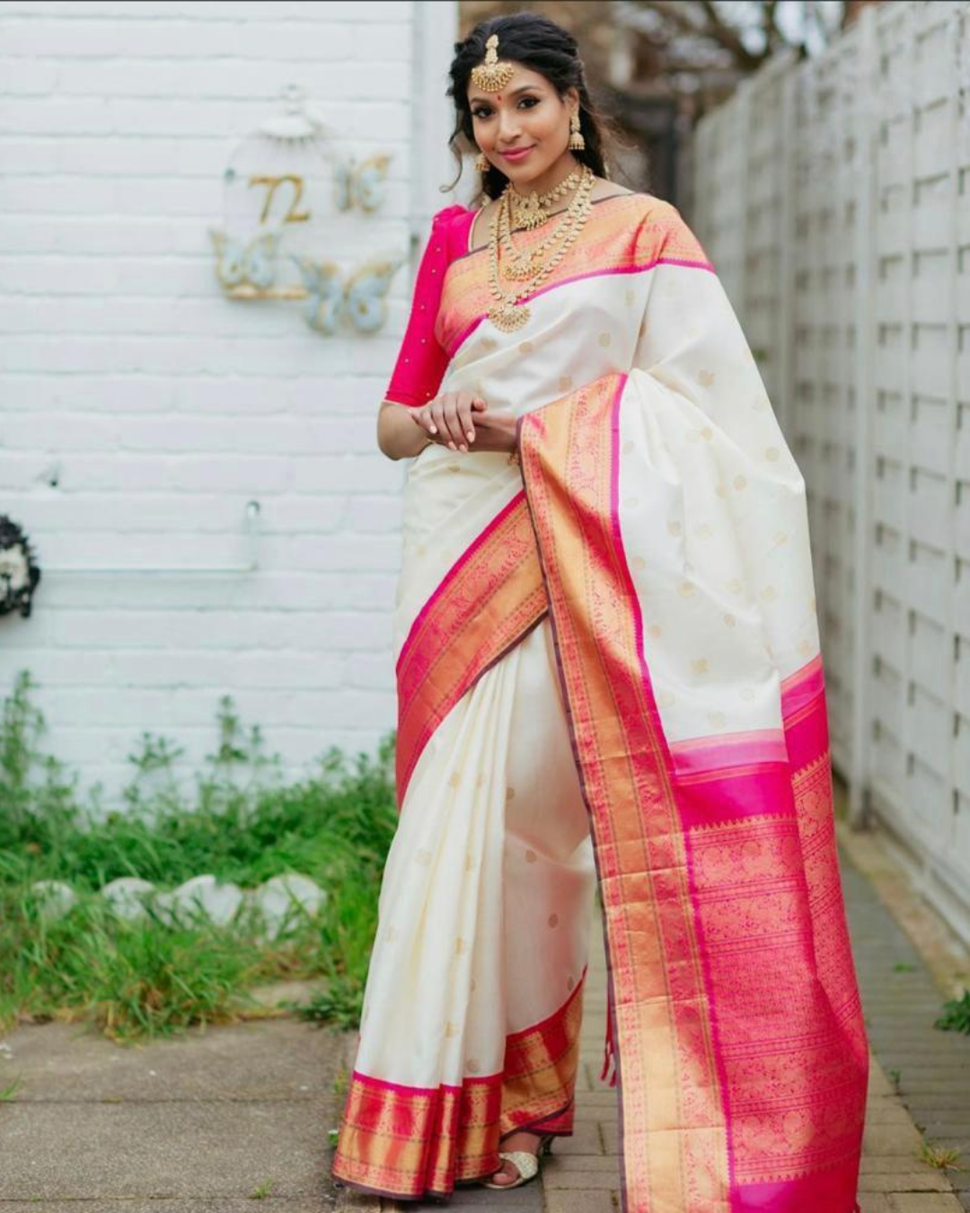Aesha Archaic Traditional Kanchi Soft Silk Saree With Attached Blouse