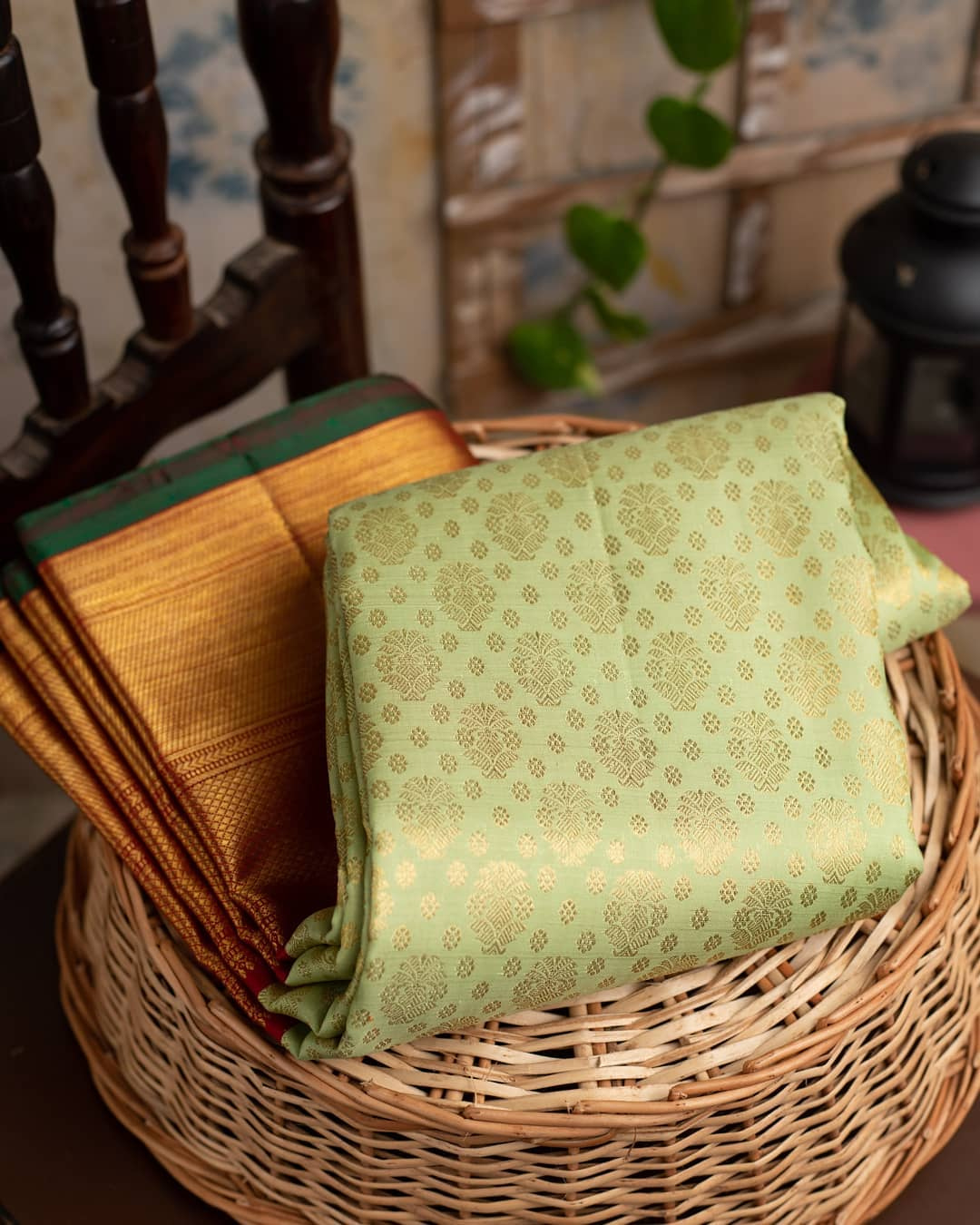 Kanika Pista Kanchipuram Silk Saree