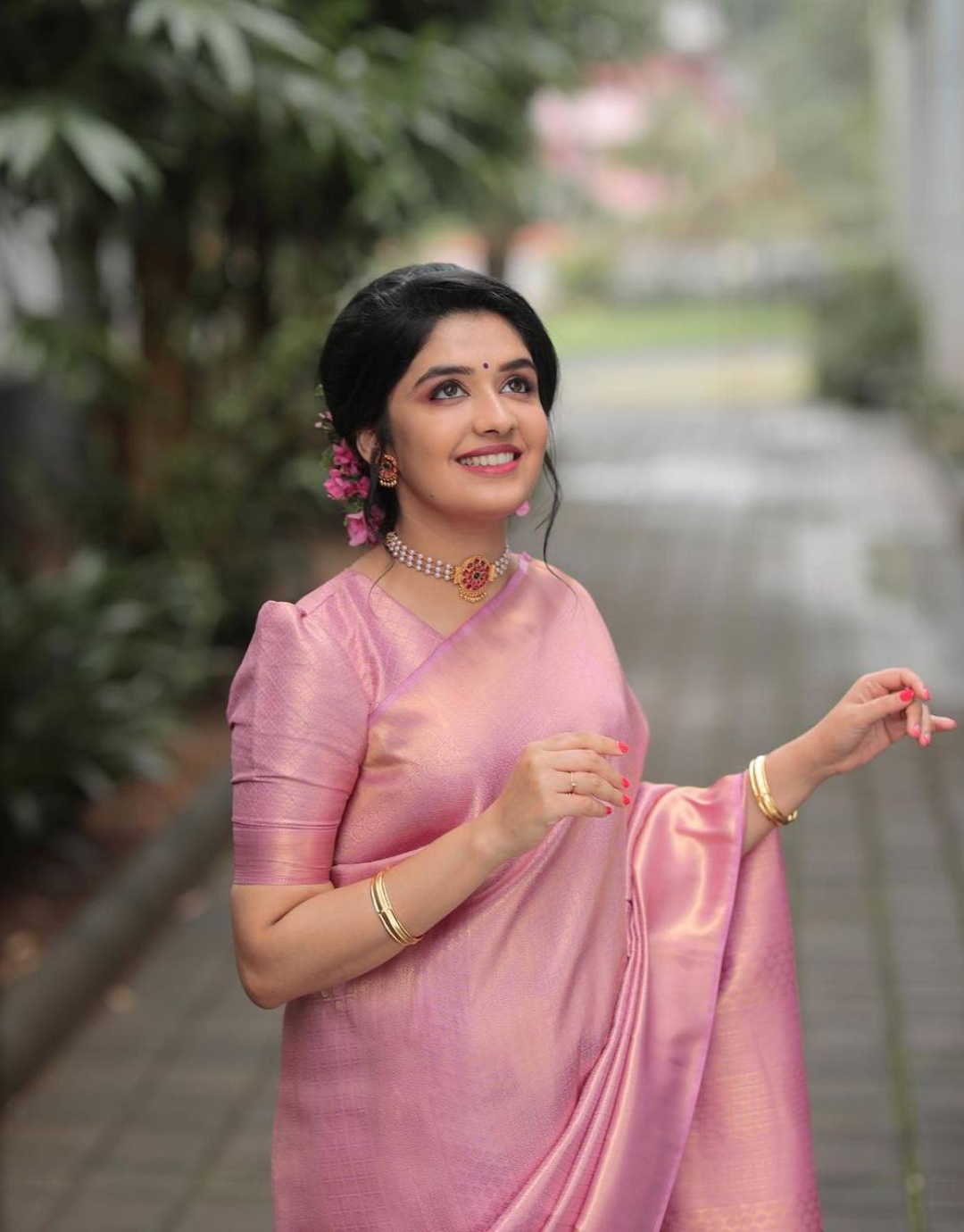 Tuffy Pink Kanchipuram Silk Saree