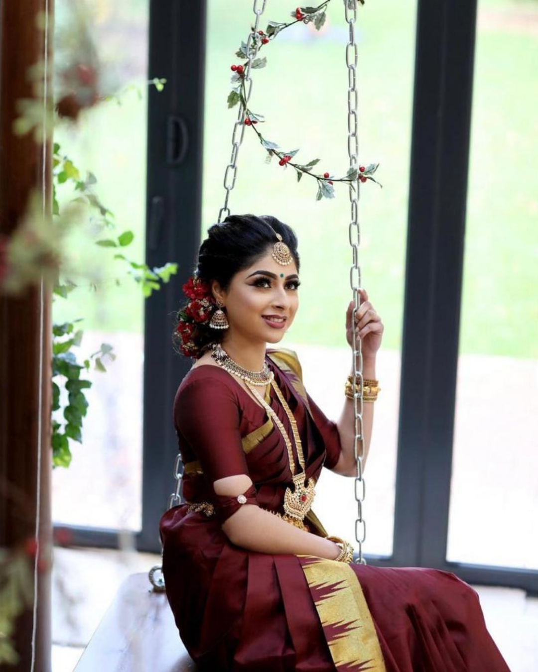 Amla Soft Silk Sari With Attached Blouse Saree
