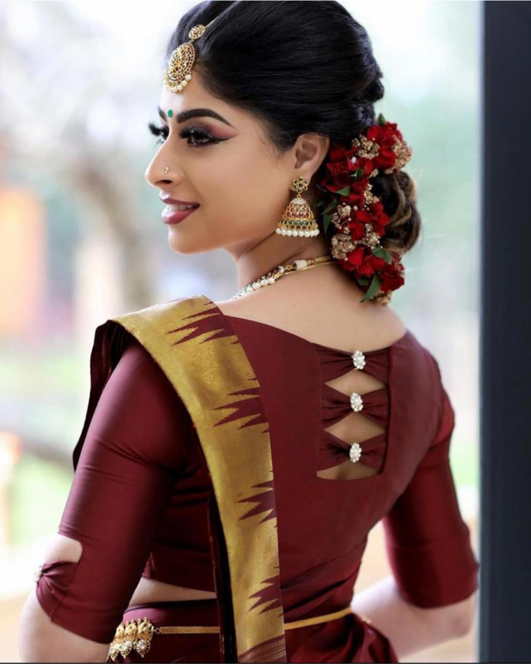 Amla Soft Silk Sari With Attached Blouse Saree