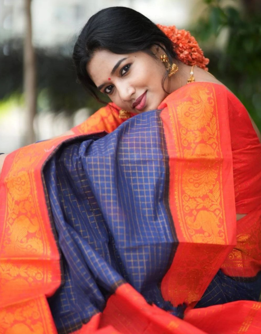 Richa Blue Kanchipuram Silk Saree
