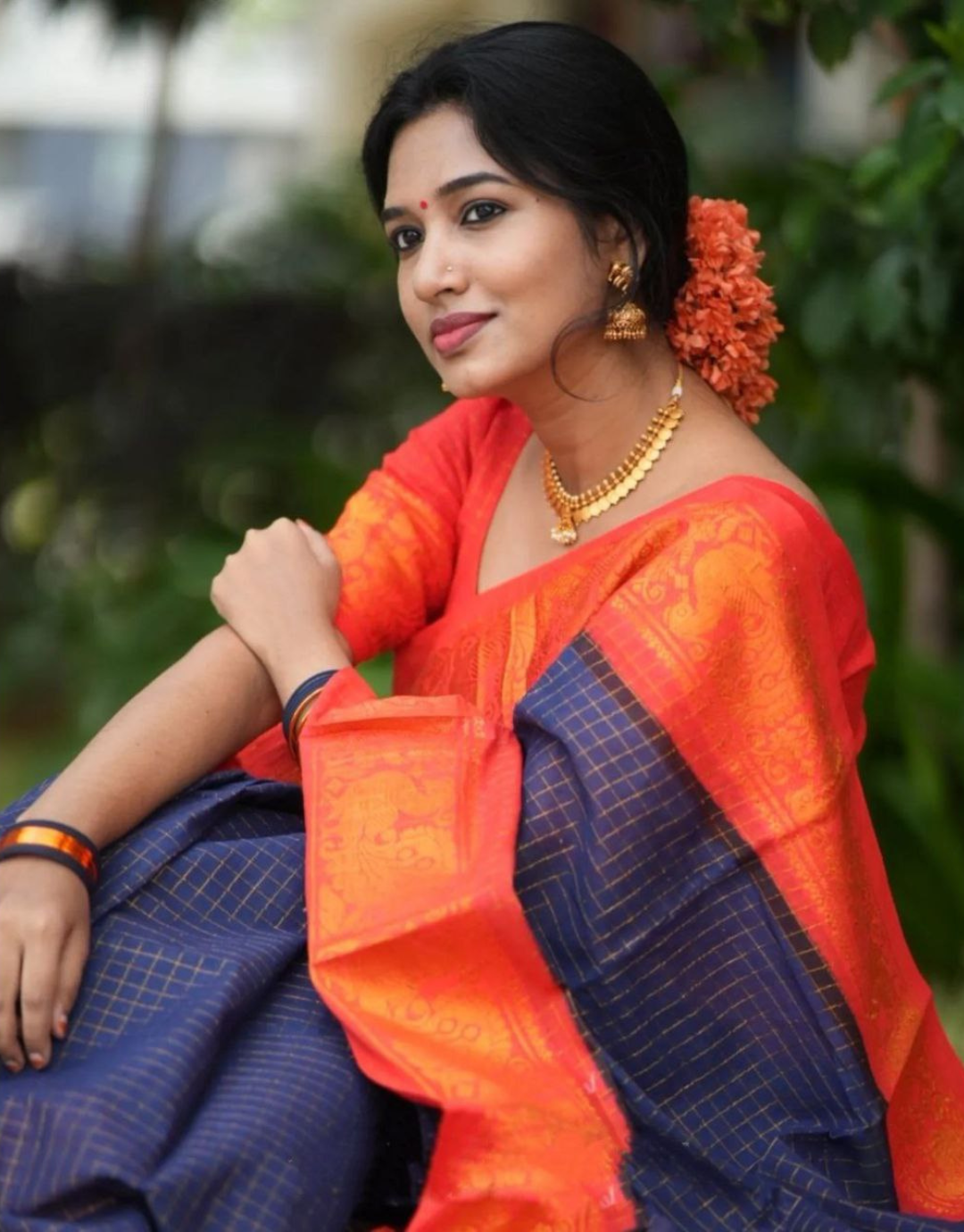 Richa Blue Kanchipuram Silk Saree