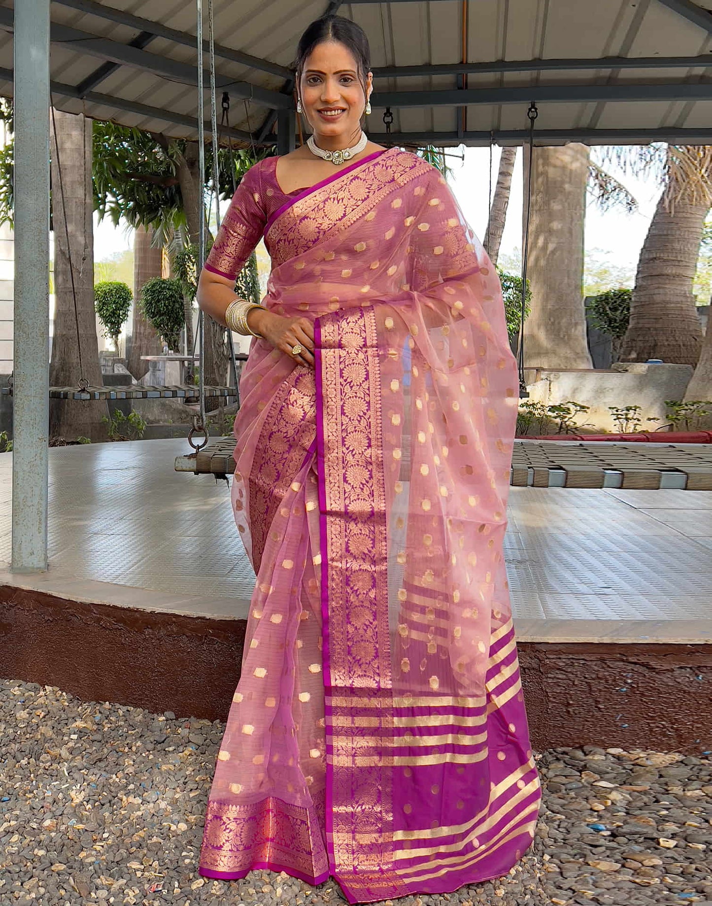 Meera - Regal Bloom – Pure Kanchivaram Silk Saree