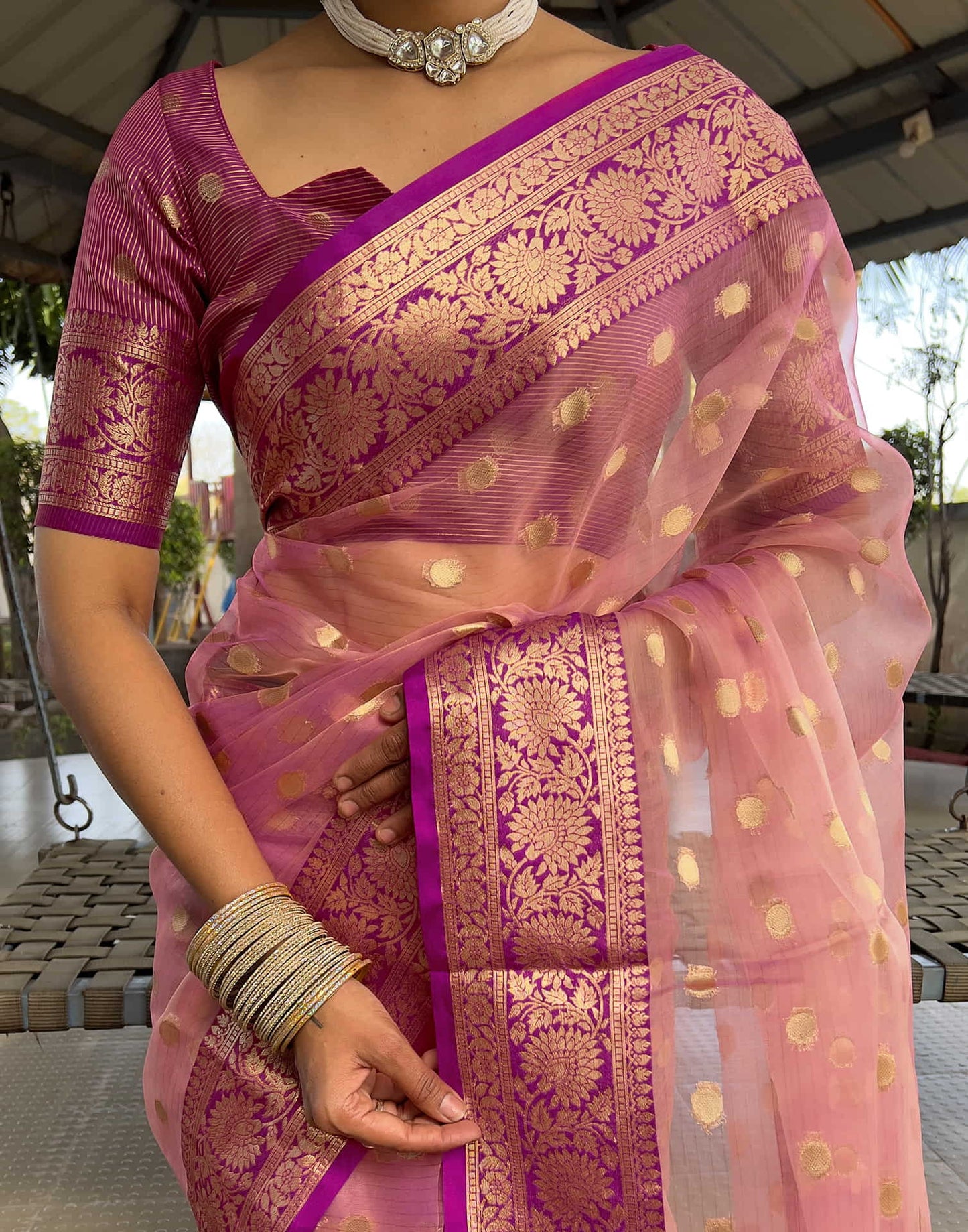 Meera - Regal Bloom – Pure Kanchivaram Silk Saree