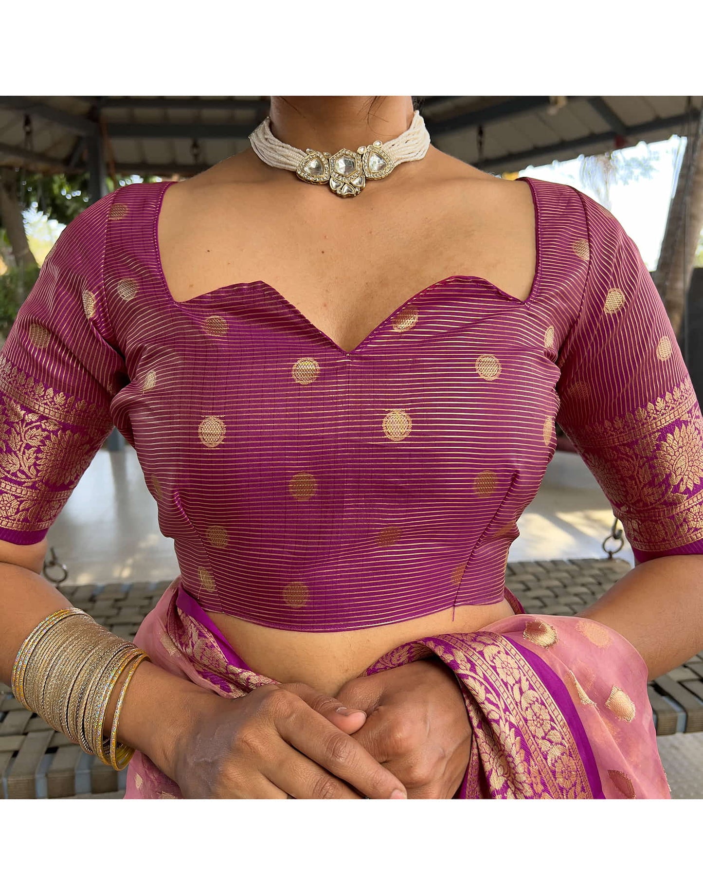 Meera - Regal Bloom – Pure Kanchivaram Silk Saree