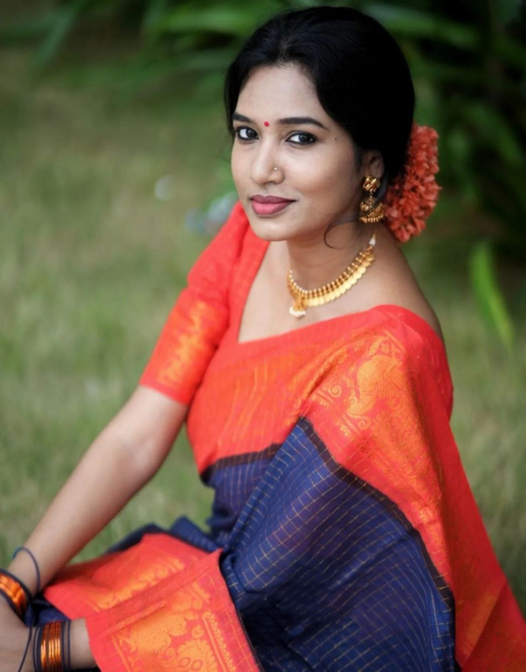 Richa Blue Kanchipuram Silk Saree