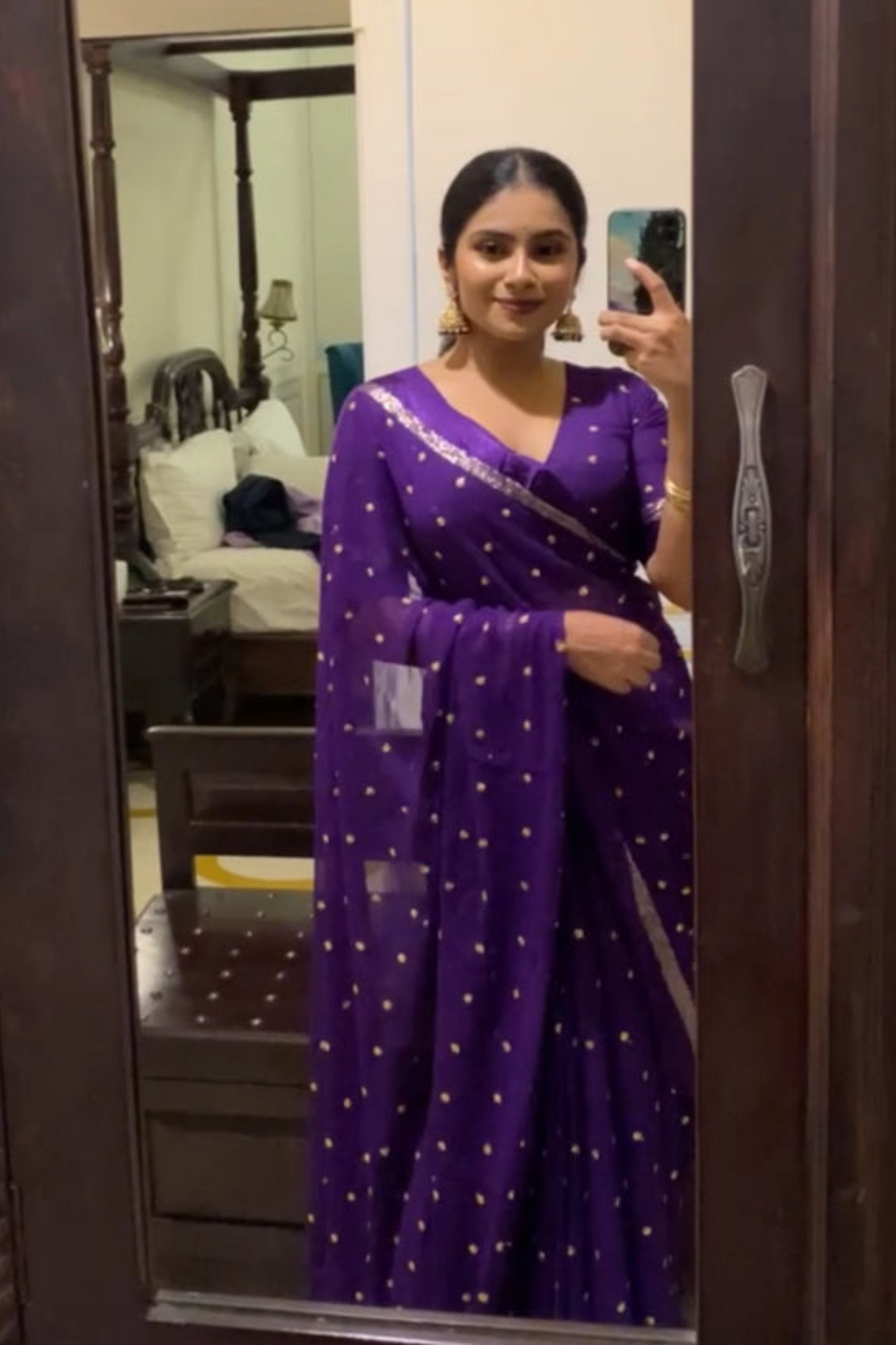 Royal Purple Handwoven Silk Saree