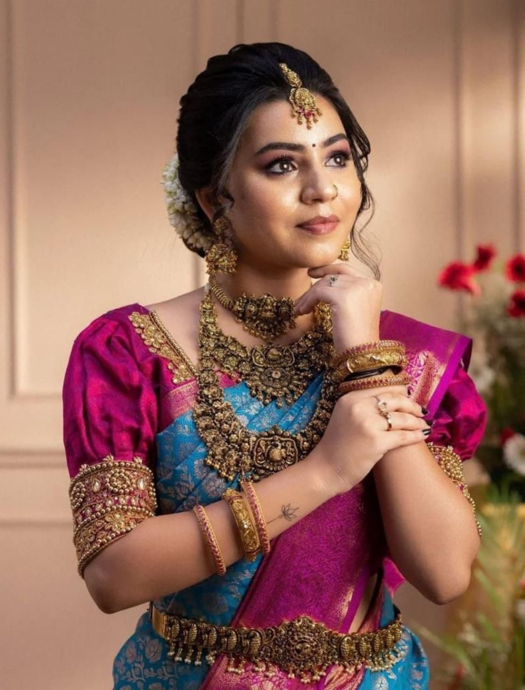 Vaishali Blue Kanchipuram Saree
