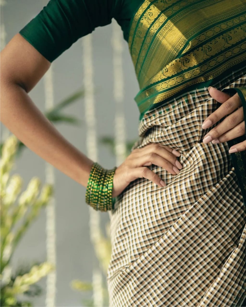Jeel Green Banarasi Silk Saree
