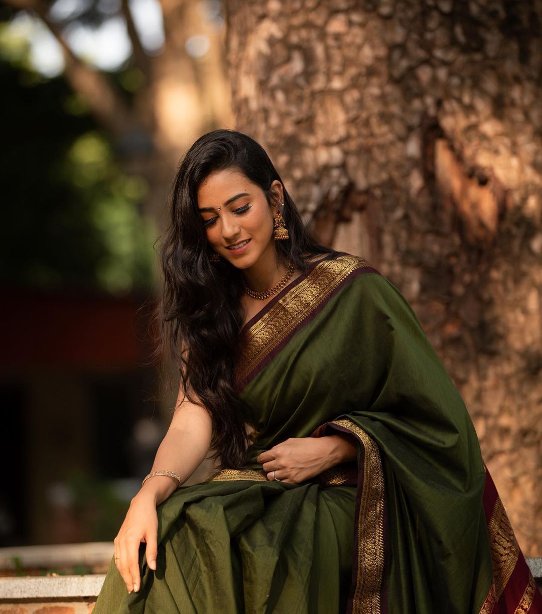 Bhavna Green Soft Silk Banarasi Saree