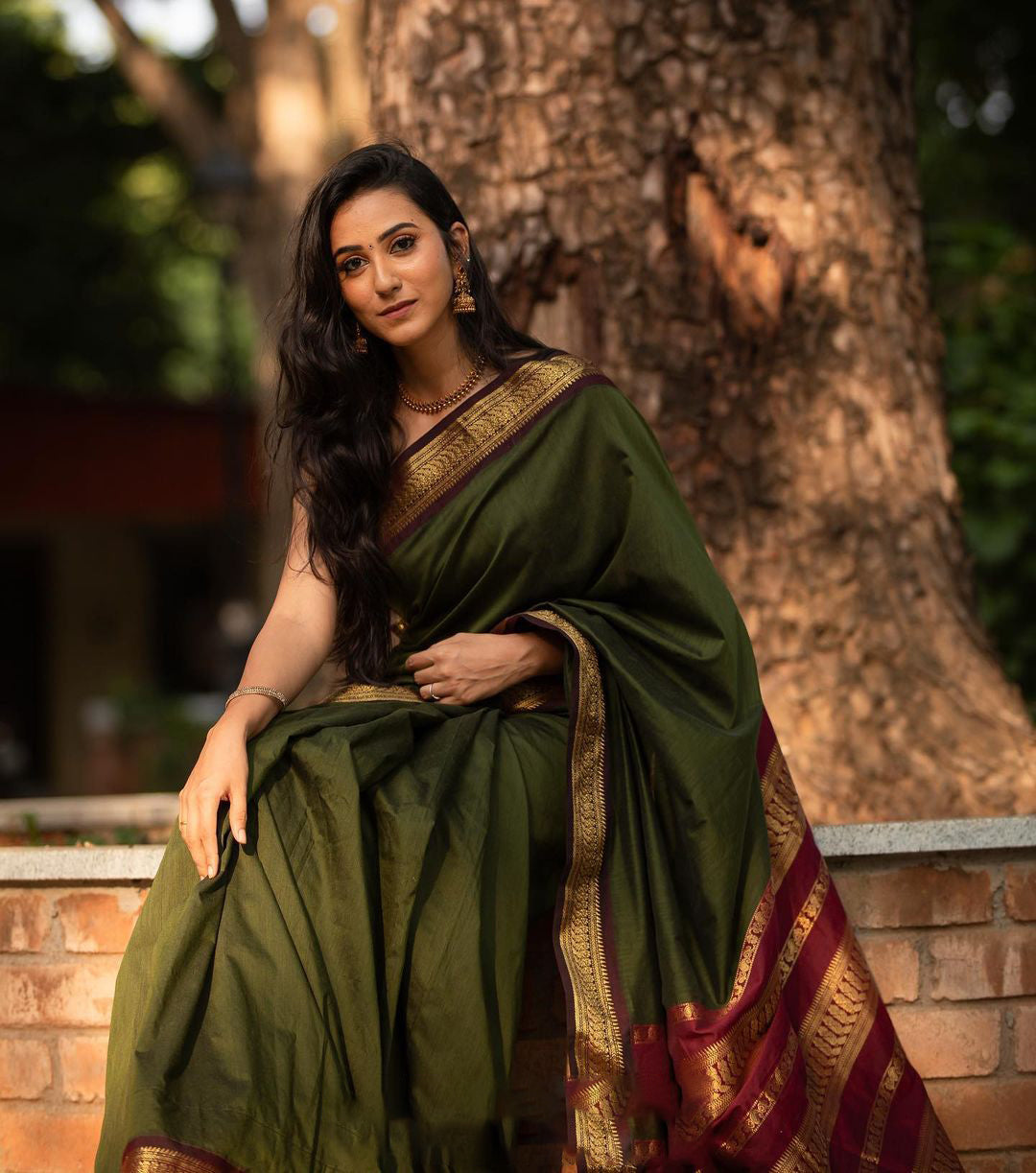 Bhavna Green Soft Silk Banarasi Saree