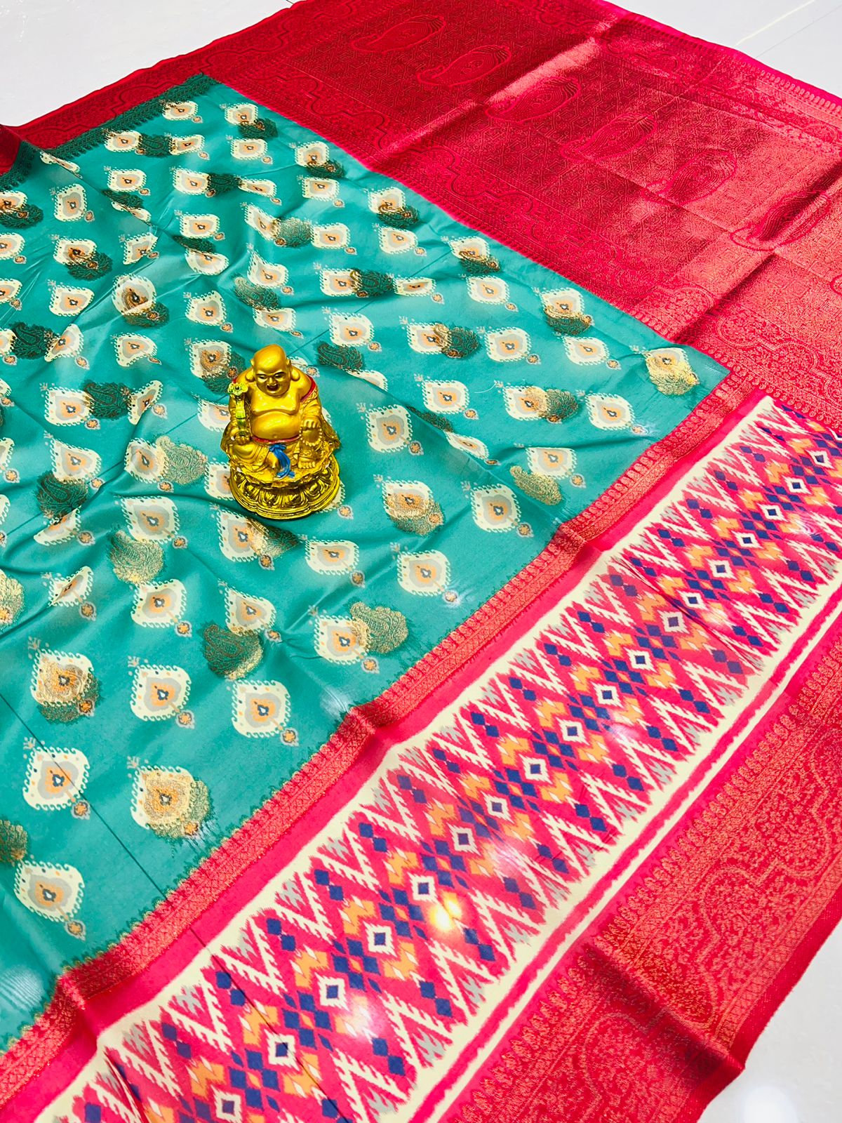 Siya RamaGreen Patola Silk Saree with Designer Blouse