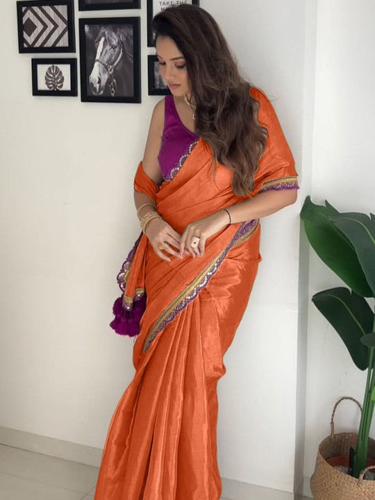 jesika - Gold Crush Silk Saree