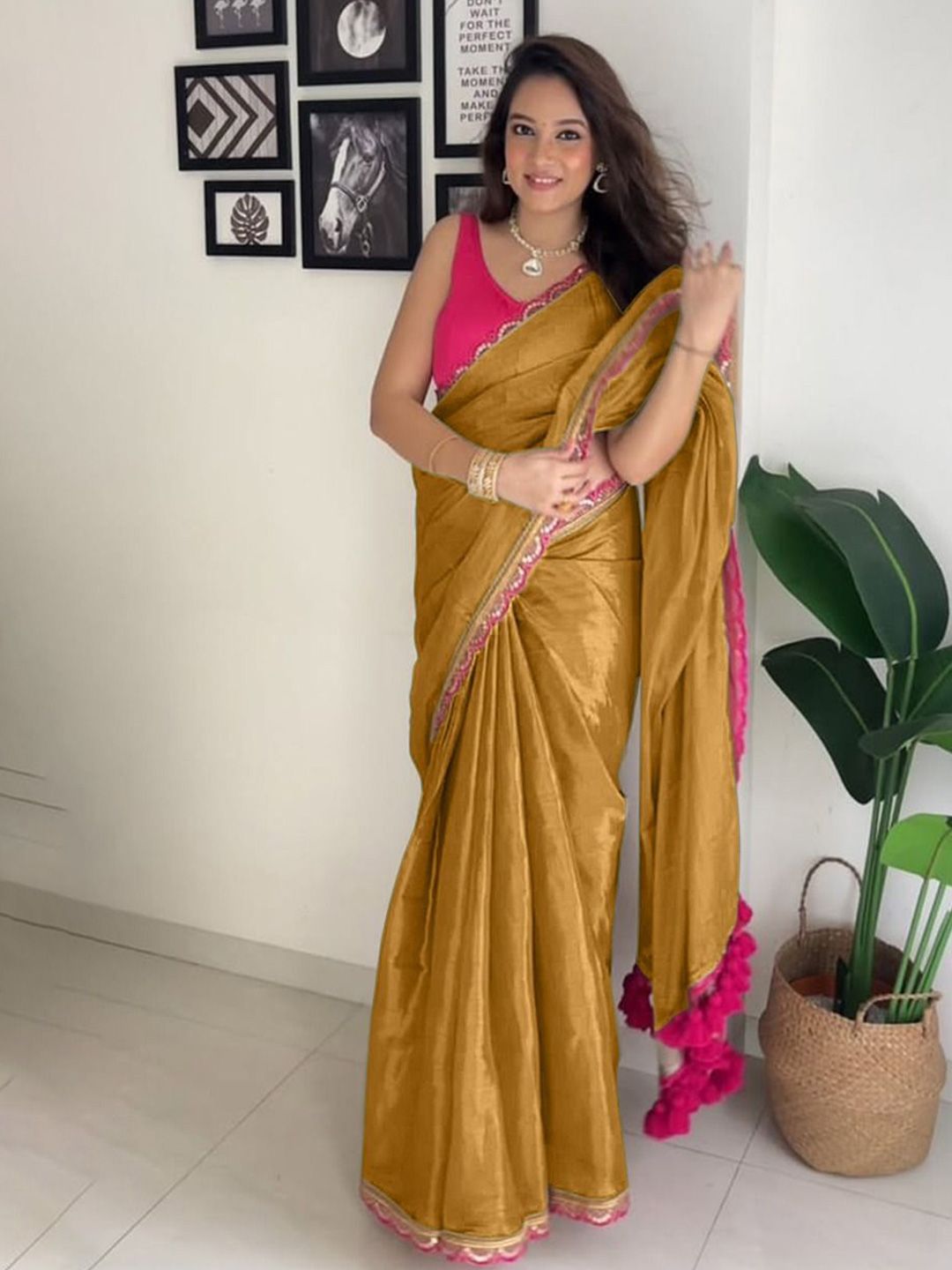 jesika - Gold Crush Silk Saree