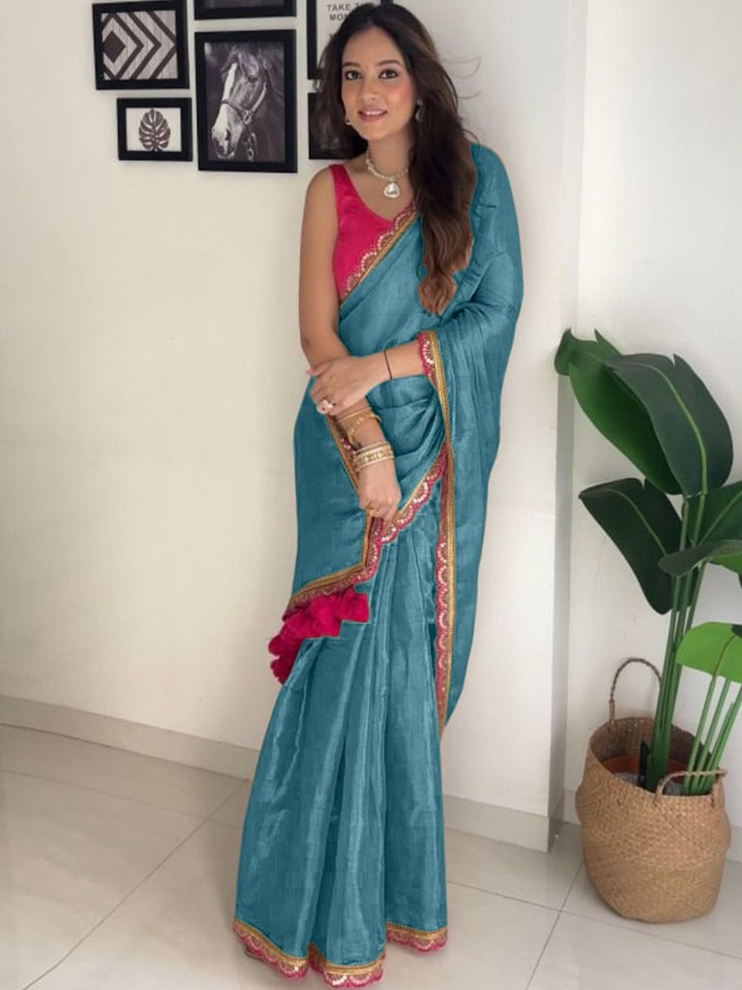 jesika - Gold Crush Silk Saree