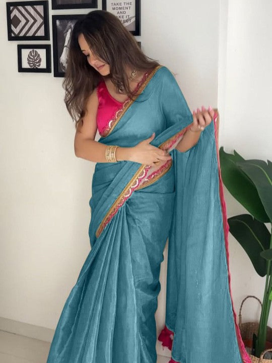 jesika - Gold Crush Silk Saree