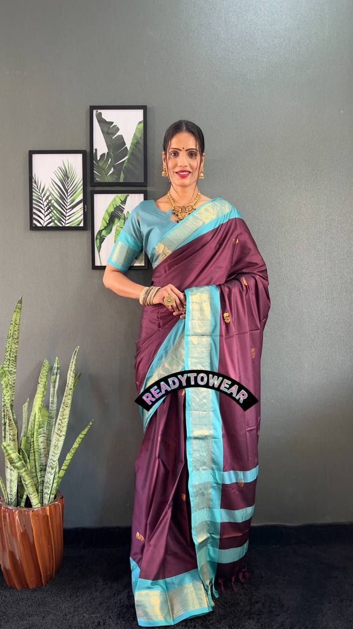 Regal Heritage – Ready-to-Wear Cotton Paithani Saree