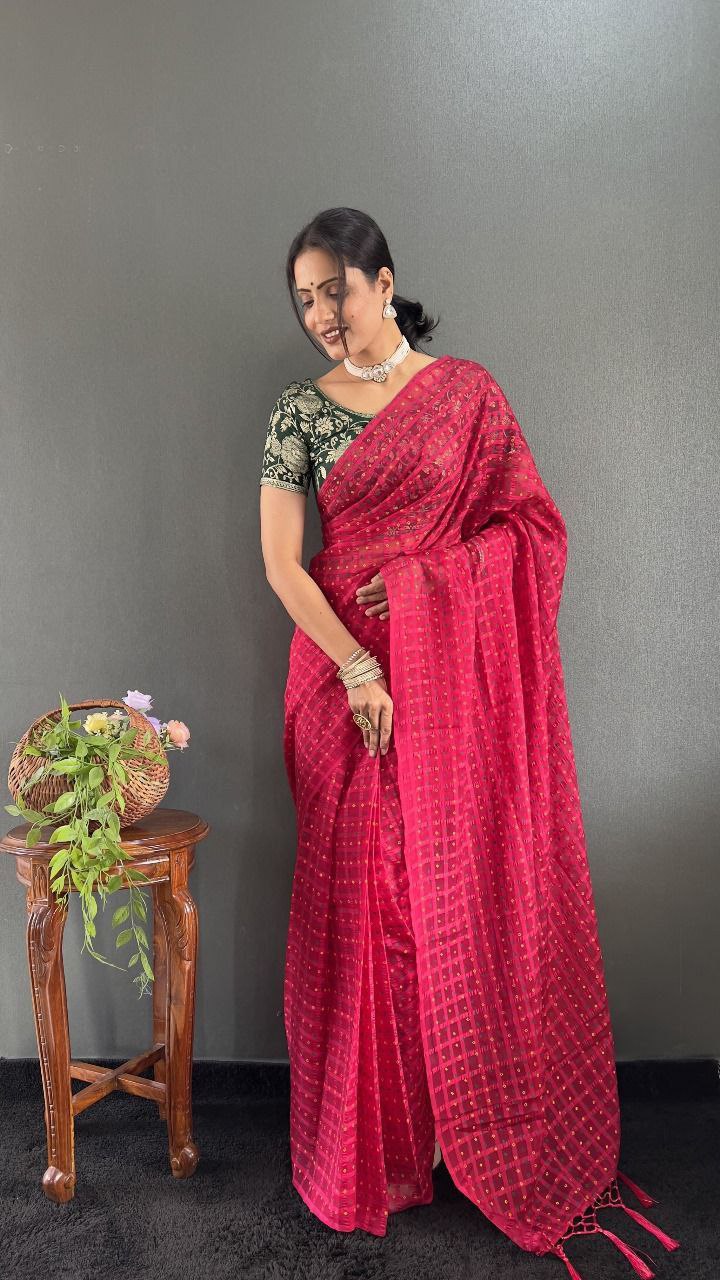 Anaya – Soft Chiffon Khadi Print Saree