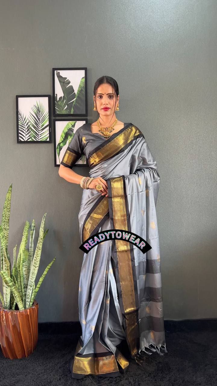 Regal Heritage – Ready-to-Wear Cotton Paithani Saree