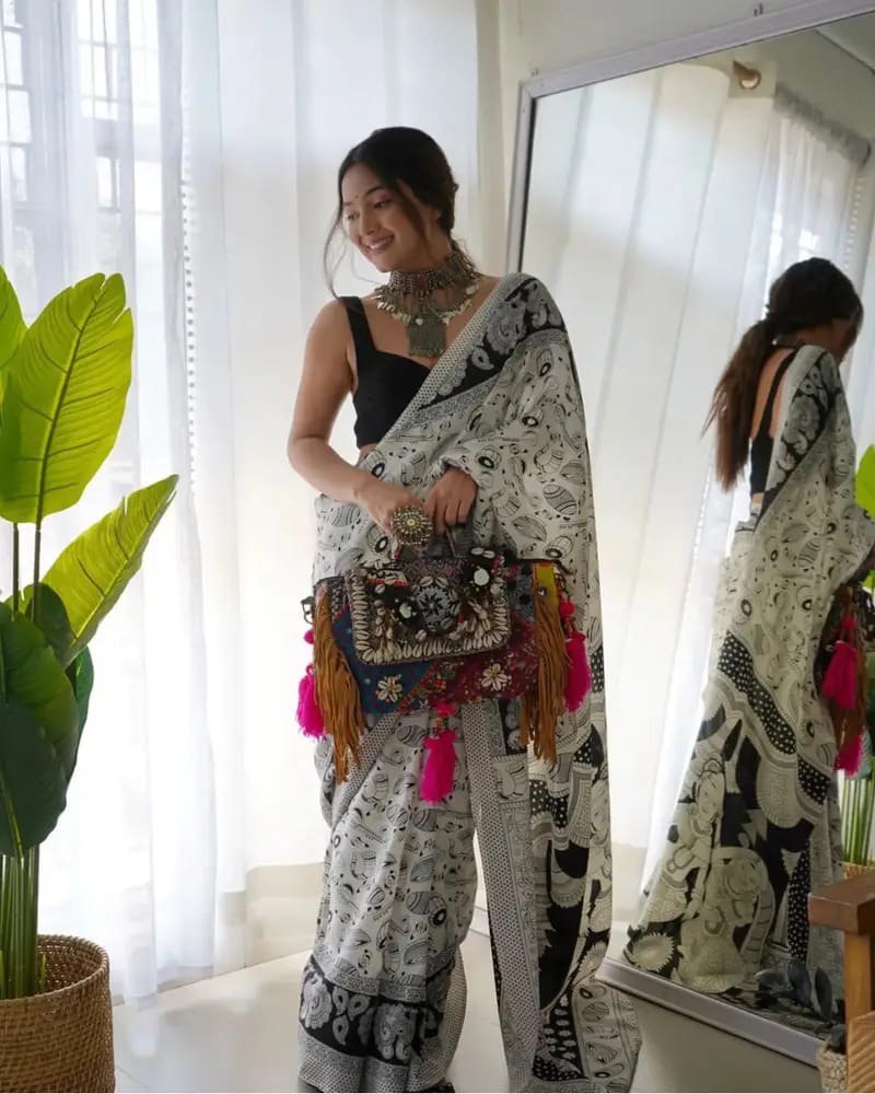 W&B Dholi-Poooja 1-Minute Ready To Wear Premium Georgette Silk Saree