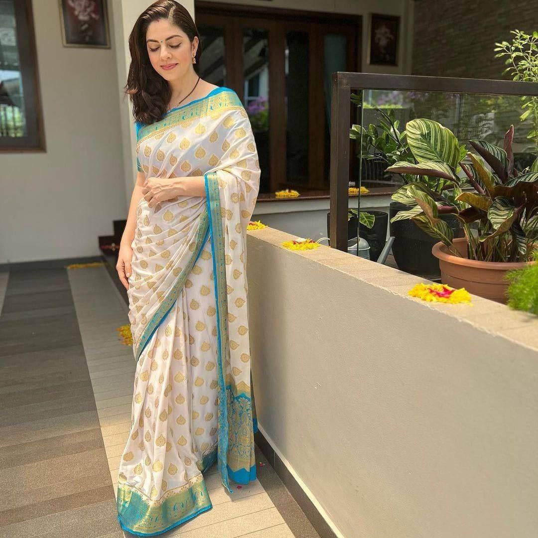 Opulent Aura – Soft Lichi Silk Saree
