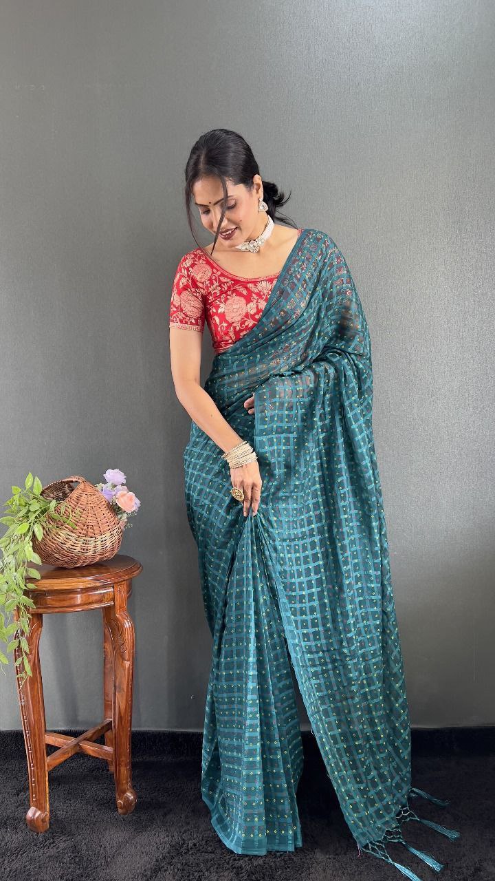 Anaya – Soft Chiffon Khadi Print Saree