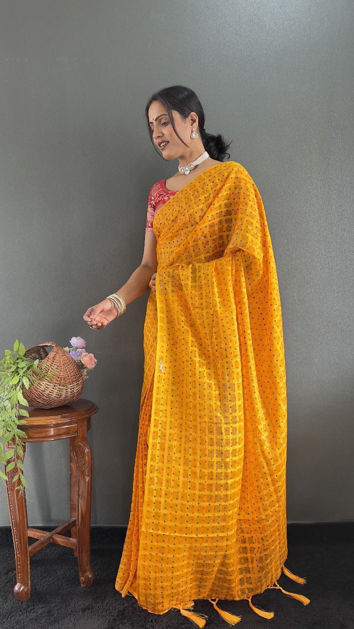 Anaya – Soft Chiffon Khadi Print Saree