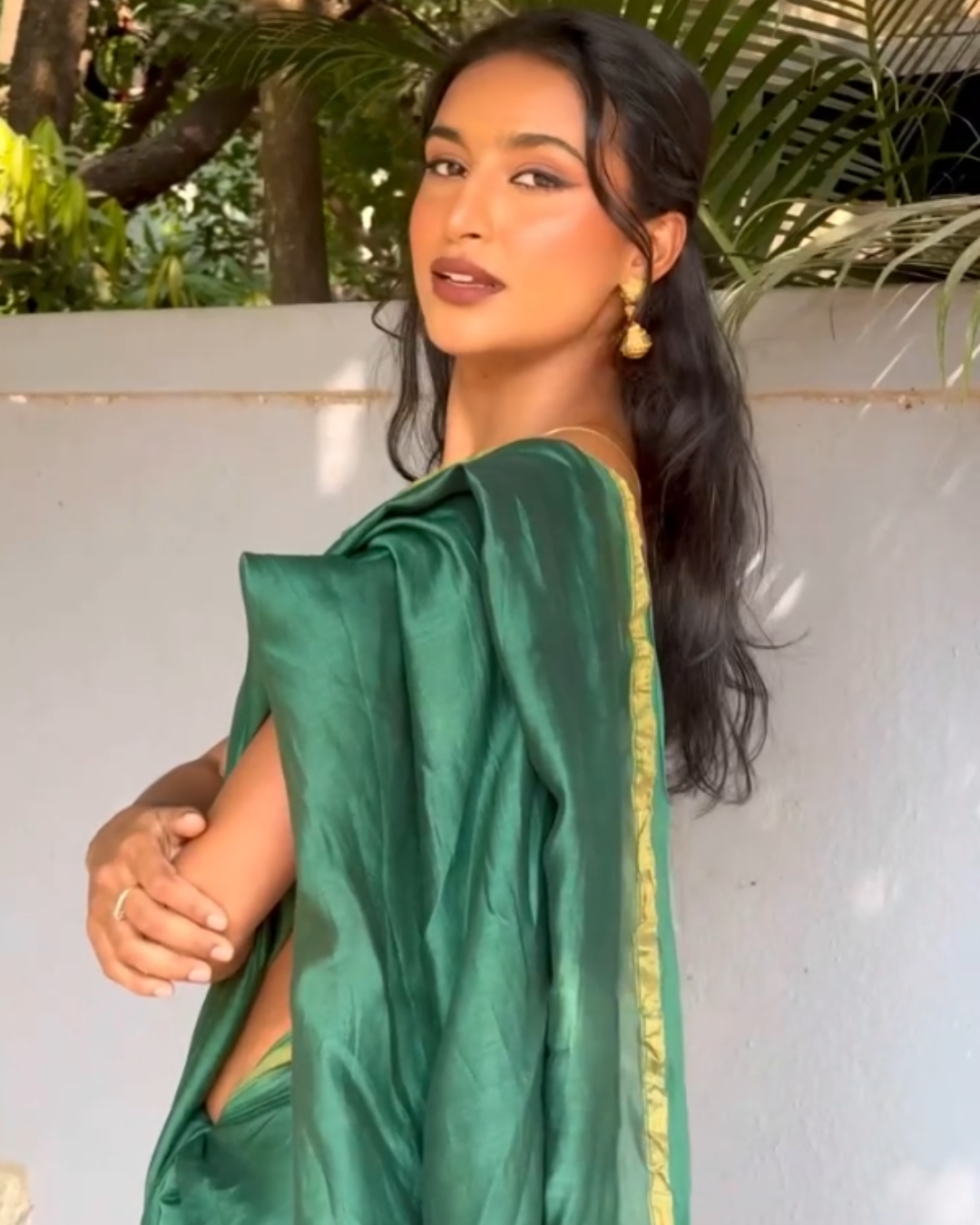 Zarah - Green Emerald Handwoven Silk Saree