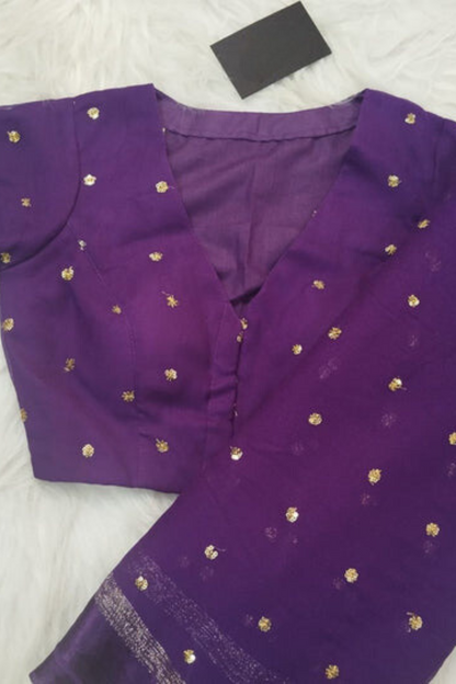 Royal Purple Handwoven Silk Saree