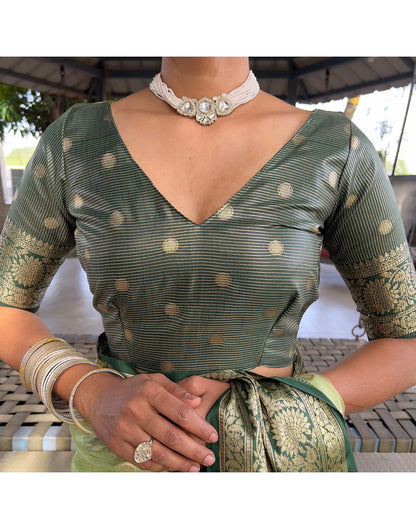 Meera - Emerald Grace – Pure Kanchivaram Silk Saree