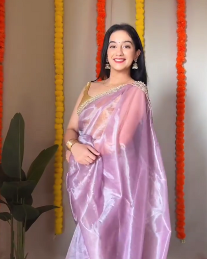 Aarohi – Lavender Organza Silk Saree