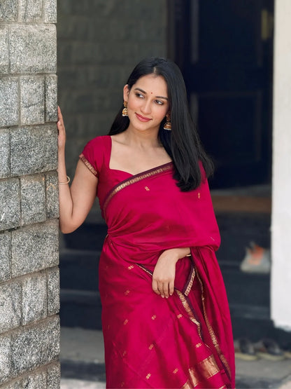 Gulab Maheshwari – Pure Handloom Silk Cotton Saree