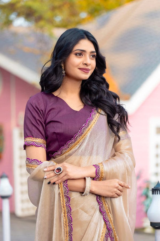 Myra – Soft Fendy Silk Two-Tone Saree