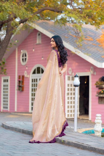 Myra – Soft Fendy Silk Two-Tone Saree