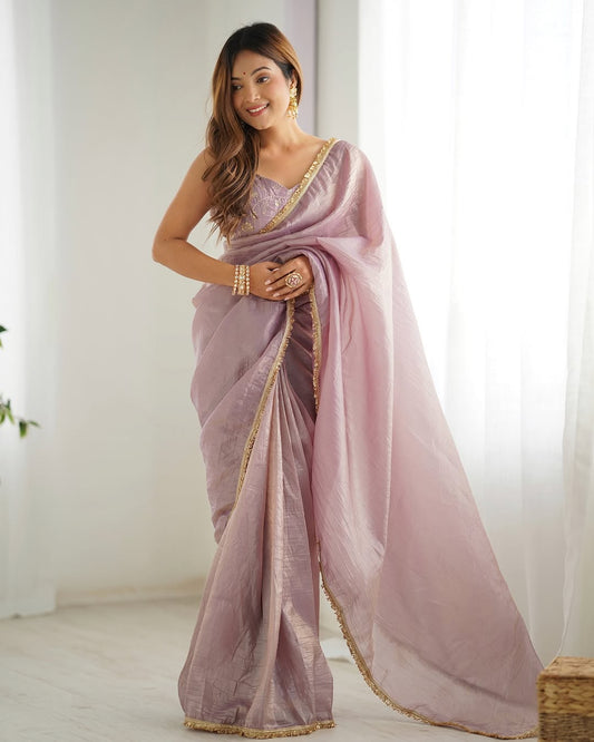 Aaravi – Soft Fendy Silk Two-Tone Saree