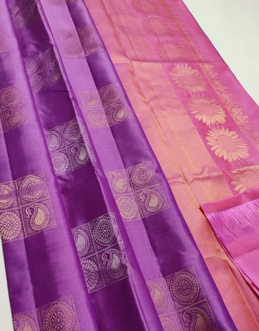Krupa Medium Orchid - Pink Soft Silk Saree