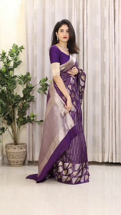 Aadhya – Banarasi Soft Silk Saree