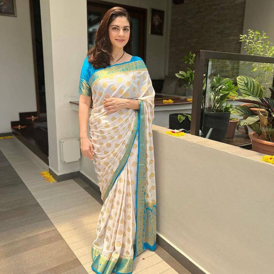 Opulent Aura – Soft Lichi Silk Saree