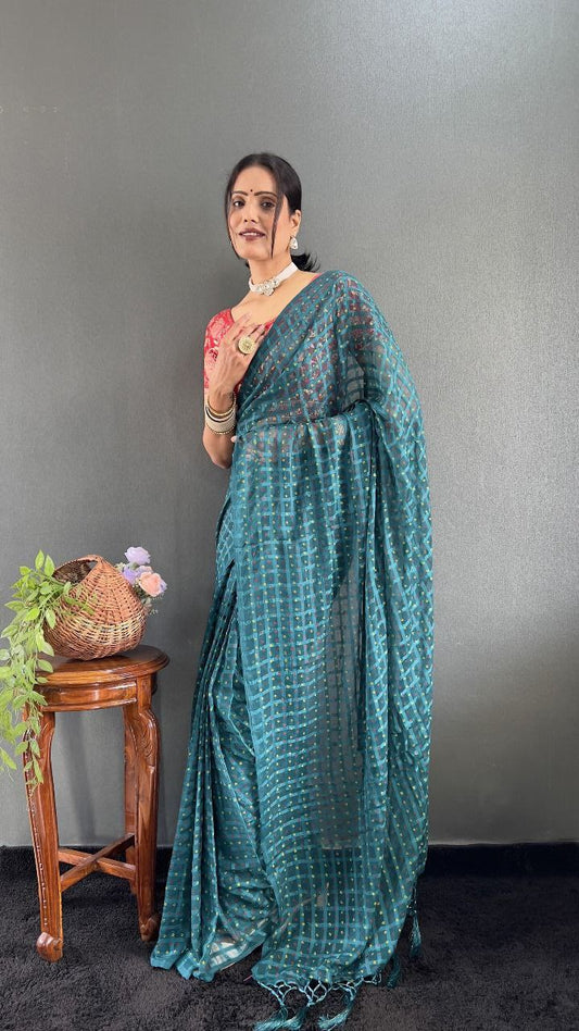 Anaya – Soft Chiffon Khadi Print Saree