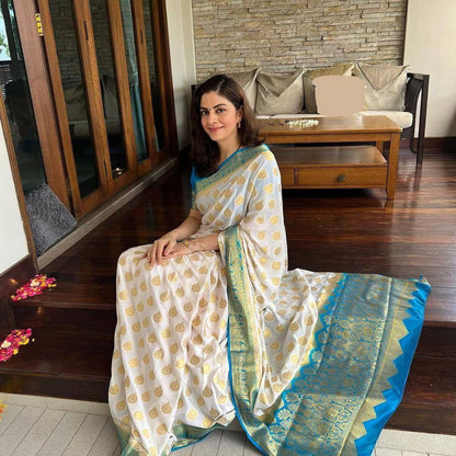 Opulent Aura – Soft Lichi Silk Saree
